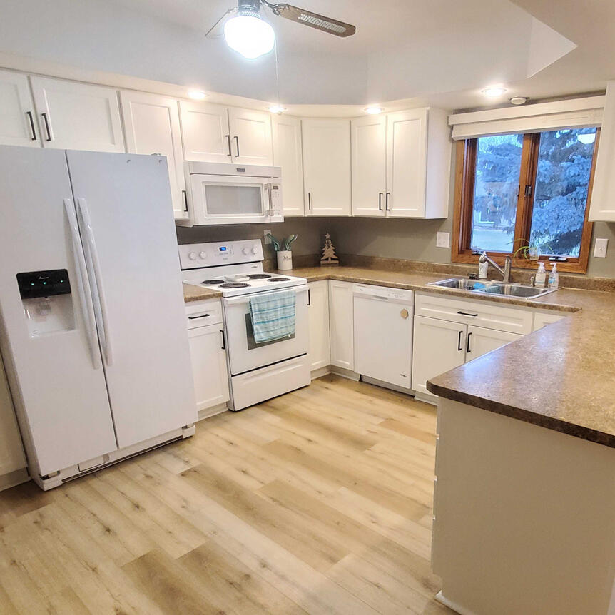 Kitchen #2 after cabinet refacing. Kitchen 2 After Cabinet Refacing.